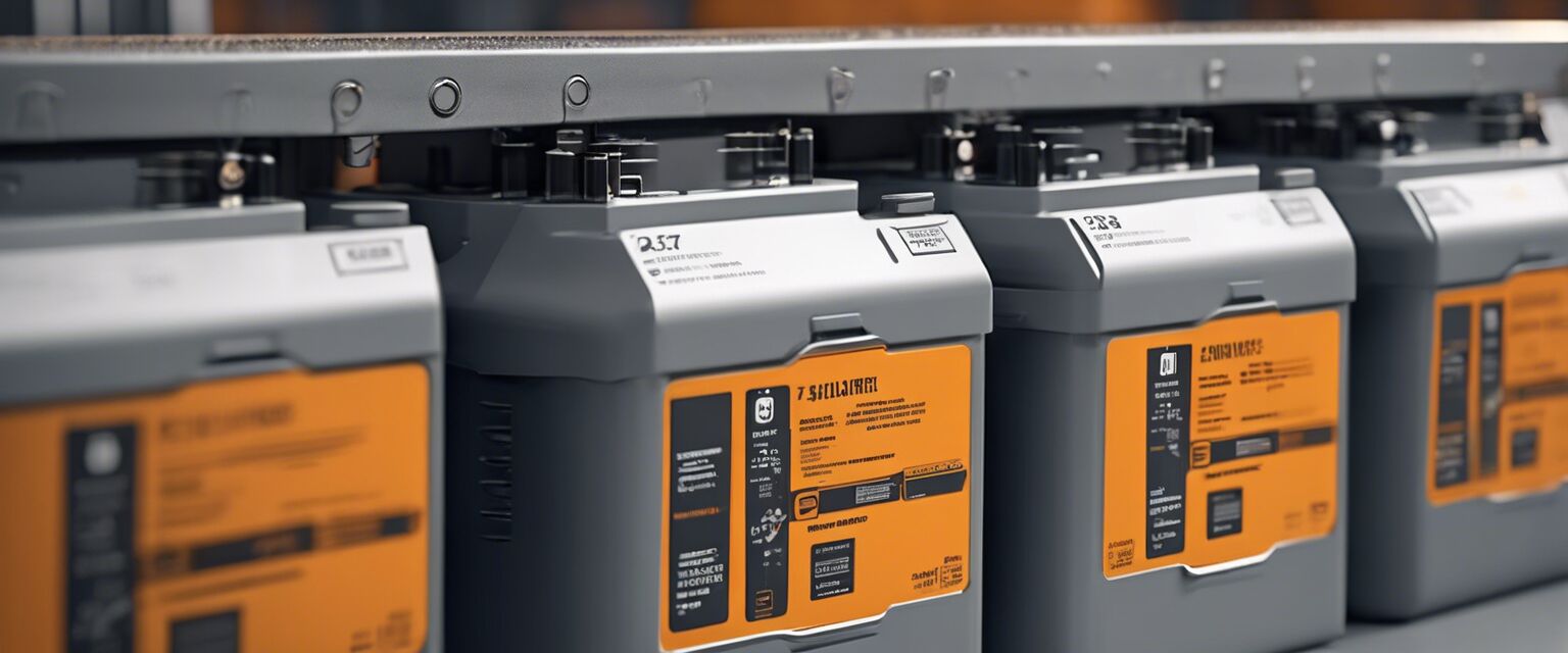 Electric blower batteries stored correctly