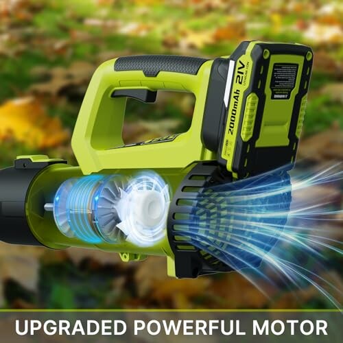 Cordless leaf blower with upgraded powerful motor