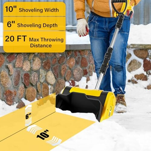 TAIRDA 10-Inch Cordless Snow Shovel