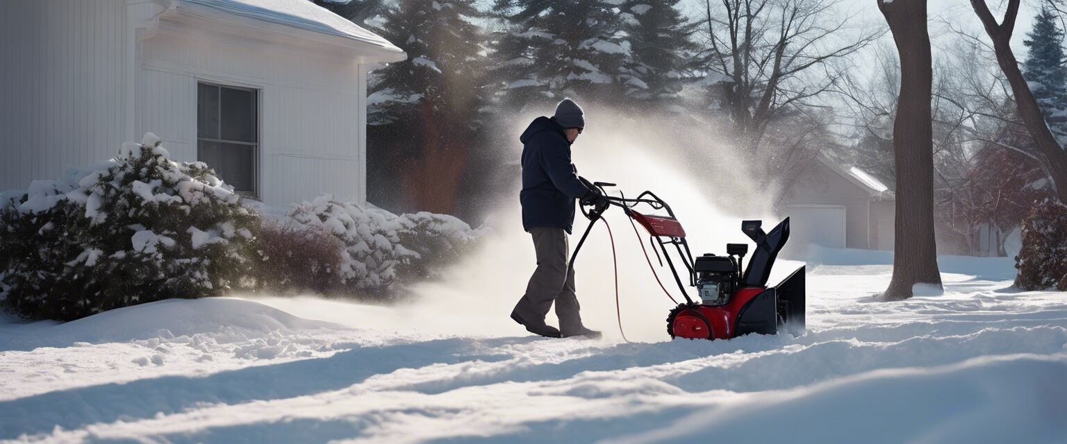 Rechargeable Snow Blower in Action